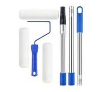 Kit De Rouleau À Peinture Brosse Fine Ajustable Avec Perche Extensible