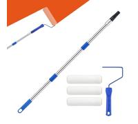 Kit De Rouleau À Peinture Outils Lisses Réglables Avec Perche D'Extension