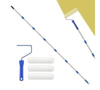 Kit De Rouleau À Peinture Outils Lisses Réglables Avec Perche D'Extension
