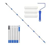 Kit De Rouleau À Peinture Outils Réglables À Poils Fins Avec Perche