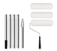 Kit de rouleau de peinture | Brosse à rouleau de peinture murale | Pôle extensible de 20,3 cm pour huile et latex, amélioration de la maison, intérieur, extérieur, meubles de plafond