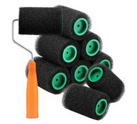 Kit de rouleau de peinture - Ensemble complet de 10 pièces, avec rouleaux, pinceaux, plateau et couvertures supplémentaires | pour rénovation domestique, intérieurs et extérieurs, plafonds et