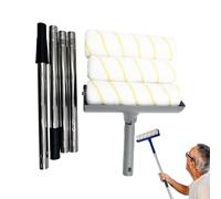 Kit de rouleau de peinture | Kit d'outils de peinture | Outil pratique avec manche télescopique pour mur, plafond, pièce, rénovation, appartement, décoration de bricolage, projets artistiques