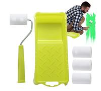 Kit de rouleau de peinture - Mini rouleau de peinture | Plateau à rouleaux de peinture | Ensemble de mini pinceaux avec plateau A | Brosse à main avec poignée, pinceaux intérieurs pour plafonds et