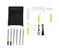 Kit de rouleau de peinture professionnel avec billets à rouleaux en acier inoxydable Toile de brosse à brosse Mur de peinture outil pour le plafond peinture Abs Abs en acier