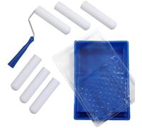 Kit de rouleau de peinture, rouleau de rénovation de maison, applicateur de coloration en mousse, travaux manuels, utilisation facile, application lisse, réservoir haute capacité réutilisable pour