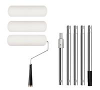 Kit de rouleau de peinture,rouleau et brosse pour peinture murale équipement | ensemble d'outils avec couvercles de remplacement pour latex émail meubles maison | pour peintres plafond amélioration de
