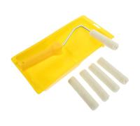 Kit de Rouleaux à Peinture et Support avec Plateau | Plastique et Tissu Coton, Changement Rapide de Couleur, Roulage Stable et Souple, Murs et Loisirs Créatifs