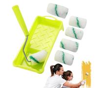 Kit de rouleaux et plateaux avec pinceau, PVC et éponge, outils pour murs, plafonds, meubles et rénovation de maison, équipement de bricolage complet style finition lisse