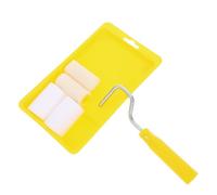 Kit de Rouleaux Mini Peinture avec Plateau, pour Projets Déco | Plateau Multifonction en Plastique, Doublure Incluse, Réutilisable, Usage Bricolage, Artistes, Grandes Surfaces