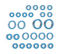 Kit De Roulement À Billes En Métal, 26 Pièces, Mise À Niveau Bleue, Pièces Pour Camions À Chenilles Trx4 Rc Voiture De Loisirs, Bricolage Modifié, 1/10