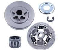 Kit de roulement de pignon de Tambour d'embrayage 3/8" -7T for tronçonneuse MS391 MS311 1138 160 2010 avec roulement à Aiguilles et rondelle d'embrayage E-Clip