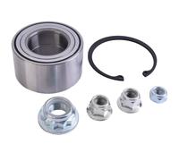 Kit de roulement de roue avec visserie (écrou d'essieu, écrous et circlips) compatible avec Golf IV Hatchback (1J1) et A3 Hatchback. 1J0498625, 1J0498625A, 1J0598625, 1J0407625