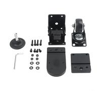 Kit de roulement d'emballage de roue avant pour roulettes robustes en acier inoxydable avec bandes de roulement en caoutchouc silencieuses, chariot d'atelier ergonomique, garage pliable