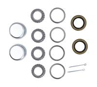 Kit de roulements de moyeu de roue de remorque pour essieu droit de 1 1/16", 2 ensembles d'unités L44649 et courses L44610 avec joints de graisse à double lèvre, couvercles
