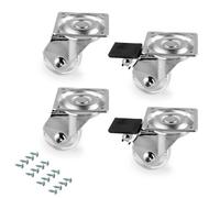 Emuca - Roulettes avec platine de montage Slip Ø 35 Transparent Acier et Plastique