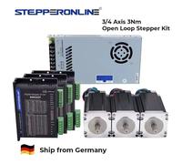 Kit de routeur CNC STEPPERONLINE avec moteur pas à pas Nema23 à boucle ouverte 4/3 axes 3 Nm, driver DM542T et alimentation 3 Axis Stepper Kit