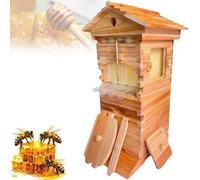 Kit De Ruche for Débutant, Boîte Complète De Ruche avec Fenêtre D'observation Et Bec Verseur À Miel, for La Récolte Automatique du Miel Et Les Pollinisateurs De Jardin
