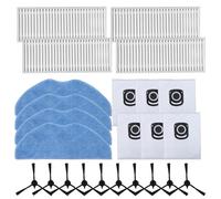 Kit de sac à poussière avec brosse latérale pour aspirateur Tefal, pour X-Plorer, Serie 75 S+ RG8597W, 2 filtres, 3 chiffons, 4 sacs à poussière, 6 brosses latérales (B)