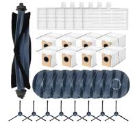 Kit de sac à poussière avec brosse latérale principale compatible avec aspirateur robot Eufy Omni C20 pour un nettoyage en profondeur des sols et des zones difficiles à atteindre (B)