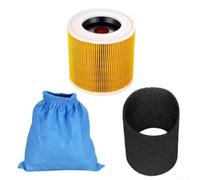 Kit de sac filtrant textile HEPA pour aspirateur - Outils de nettoyage de sol - Accessoires pour aspirateur robot - Pièces de balayeuse pour Karcher WD1 WD2 WD3 MV1 MV2 Series