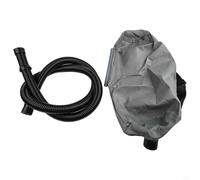 Kit de sacs d'aspirateur auto-amorçants pour machine à poncer avec long tuyau pour outils de meulage mural et nettoyants ménagers Système d'extraction de poussière efficace Gris