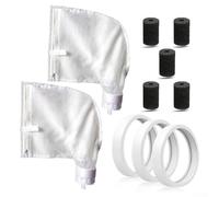 Kit de sacs de nettoyage de piscine en maille de nylon et de pneus pour modèles 360 380 K13 K16 C10 avec brosse de nettoyage de tuyau de balayage compatible avec la série Pool Cleaner