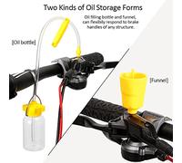 Kit de Saignement de Frein à Vélo, Outil de Réparation de Frein Hydraulique pour la Plupart des Systèmes de Freinage, Ensemble Complet avec Connecteurs pour Bouteille d'huile et Seringue, Manuel
