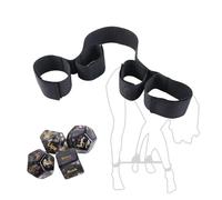 Kit de sangles de contention pour les mains et les pieds en nylon noir 2 pièces, accessoires de soutien multi-postures pour le yoga