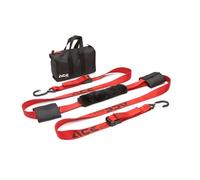 Acebikes Kit de sangles de serrage Buckle Up pour transport de moto noir-rouge