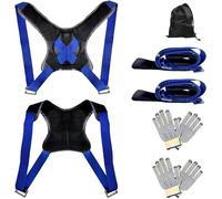 Kit de sangles de transport, pour 2 personnes, avec gilet en éponge, sangle de levage multifonctionnelle, pour meubles et appareils, sangles de transport de meubles, bleu