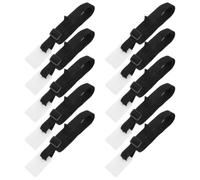 Kit de Sangles pour Enrouleur de Couverture Solaire Piscine 30 Pièces | Nylon et Plastique, Plaques de Fixation et Boucles, pour Piscine hors Sol, Support Stable, Noir