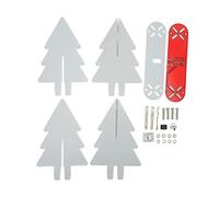 Kit de Sapin de Noël électronique, kit de Pratique de Soudure DIY 3D à lumière LED dégradée, Montage de Circuit coloré alimenté par USB pour la décoration des fêtes et (Rouge)