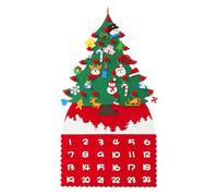 Kit de sapin de Noël en feutre pour, arbre de Noël en feutre pour, kit de bricolage avec 24 décorations amovibles, jouets pour arbres de Noël - Artisanat de Noël pour