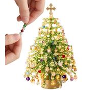 Kit de sapin de Noël en perles à faire soi-même - Pièce maîtresse de table | Sapin de Noël fait à la main pour chambre à coucher, salle d'étude, bureau, bibliothèque, entrée