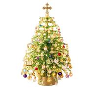 Kit de sapin de Noël en perles coloré pour centre de table | Sapin de Noël fait à la main pour travaux manuels, classes, fêtes, salle d'étude, bureau, bibliothèque, entrée