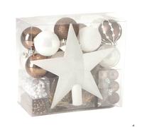 Kit de sapin ""Marron glacé"" 44 pièces blanc/marron Feeric lights & christmas
