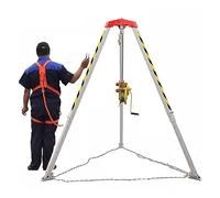 Kit de sauvetage d'urgence avec corde de sécurité en aluminium avec pieds télescopiques, trépied de sauvetage en espace confiné avec harnais de sécurité pour pompiers et premiers intervenants