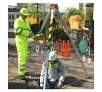 Kit de sauvetage, Système de trépied sauvetage, palan for le levage d'adultes, outils sécurité incendie for l'entrée puits, tunnels et égouts(1800LBS Winch)