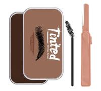 Kit de savon à sourcils longue durée, cire façonnante avec brosse tondeuse à sourcils marron