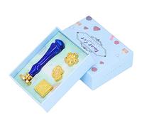 Kit de sceaux en cire, 4 tampons au design rétro classique avec motifs clairs, ensemble de tampons à cire facile à installer pour les enveloppes, les invitations, l’artisanat et le (Chapitres