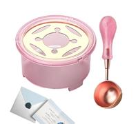 Kit de scellage, chauffage de de de tampons de lettres | Cuillère avec tampon pour enveloppe d'invitation de mariage faite à la main, fabrication de cartes et