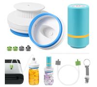 Kit de scellage sous vide pour bocal Mason électrique compatible avec tous les modèles FoodSaver - Conteneurs sous vide - Sacs à fermeture éclair