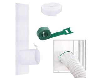 Kit de scellement de fenêtre à courant alternatif - Kit universel de scellage de fenêtre réglable - Kit de ventilation pour climatisation portable - Outil d'étanchéité de climatisation avec H