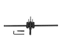 Kit de scie à découper des trous réglable, outil de coupe circulaire en acier allié pour panneaux de bois et de plastique, avec conception à double lame et marques graduées pour (30-300mm)