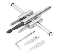 Kit de scie à trous circulaires réglable, foret pour bois destiné à la découpe de trous ronds, scie à trous à diamètre réglable avec pointes en carbure, outil de bricolage pour le (40-120 millimètres)