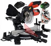 Kit de scie circulaire circulaire sans fil avec un mouvement 18V 4AH + laser