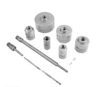 Kit de Scie Cloche à Béton TCT 10 Pièces, Rallonge SDS Plus Forets pour Murs en Béton, Coupe-Trous pour Murs, pour Perçage de Brique, de Pierre, Granit et Marbre