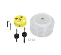 Kit de scie cloche bimétallique de 6 1/4 pouces |Récupérateur de débris pour des coupes soignées dans le bois/PVC/métal |Coupe-trou pour éclairage encastré avec 2 tonnelles et clé