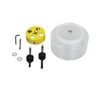 Kit de scie cloche CHEOTIME 4-1/4, coupe-trou avec bac à poussière de 6-1/4 pouces, scie cloche bimétallique pour installation d'éclairage encastré, bois, métal, PVC, plastique,
